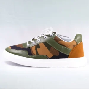 Army Green Light Fabric Sneaker