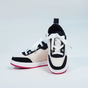 Plain White Black Women's Sneaker