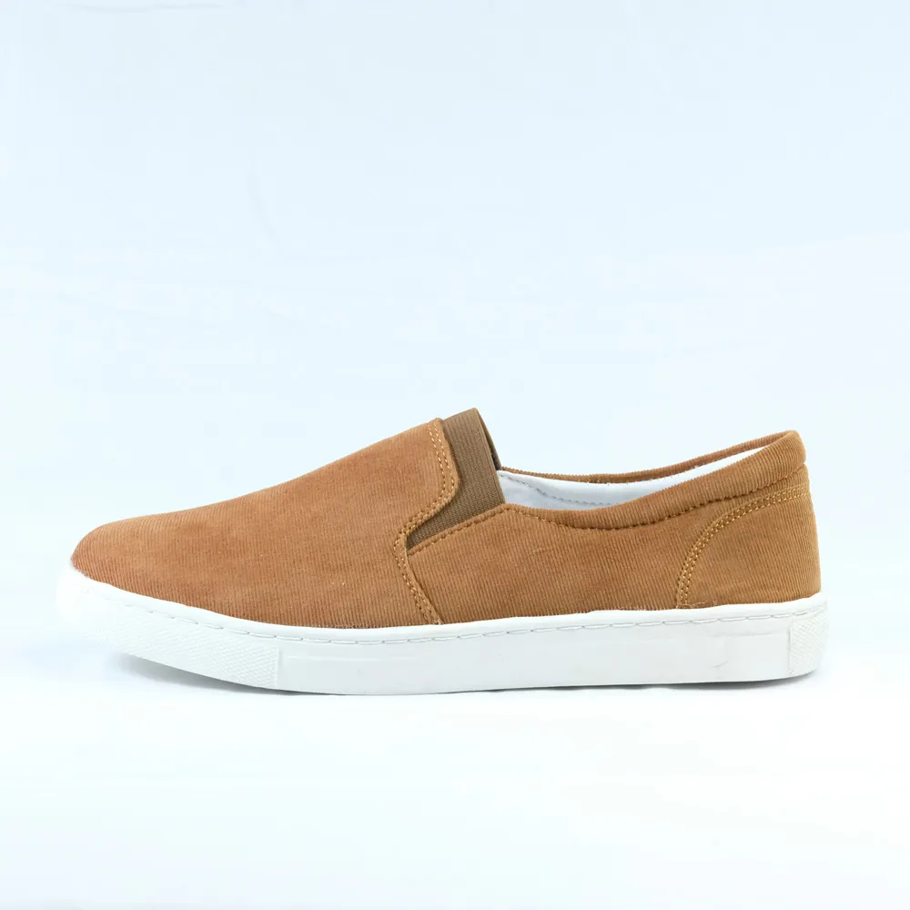 Easy Wear Mustard Cord Fabric Slipon