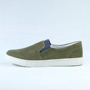 Easy Wear Olive  Cord Fabric Slipon