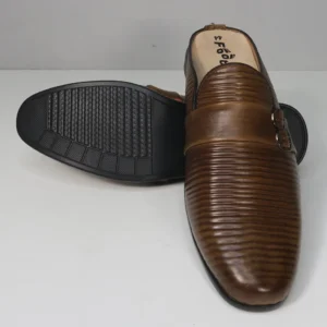Half Leather Mustered Shoe