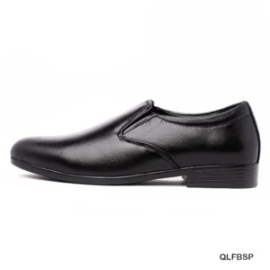 Plain Black Leather Formal Slip-on